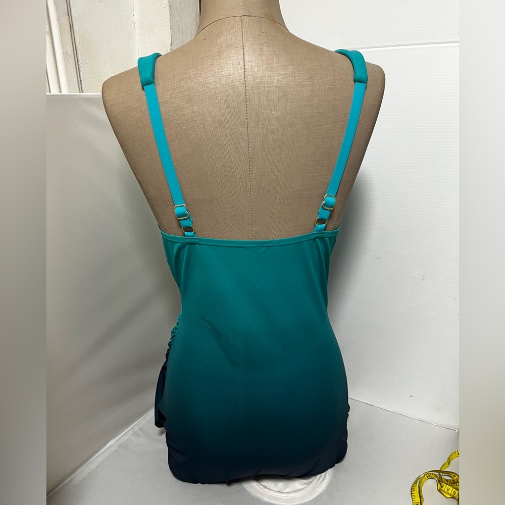 Lands' End Teal One Piece Swimsuit - Picture 5 of 7